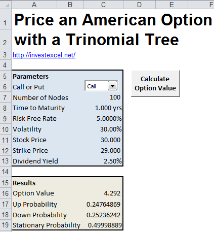 binomial tree american call option