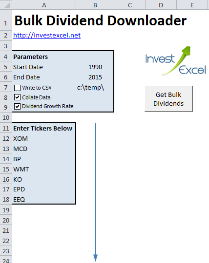 Dividend Spreadsheet Invest Excel